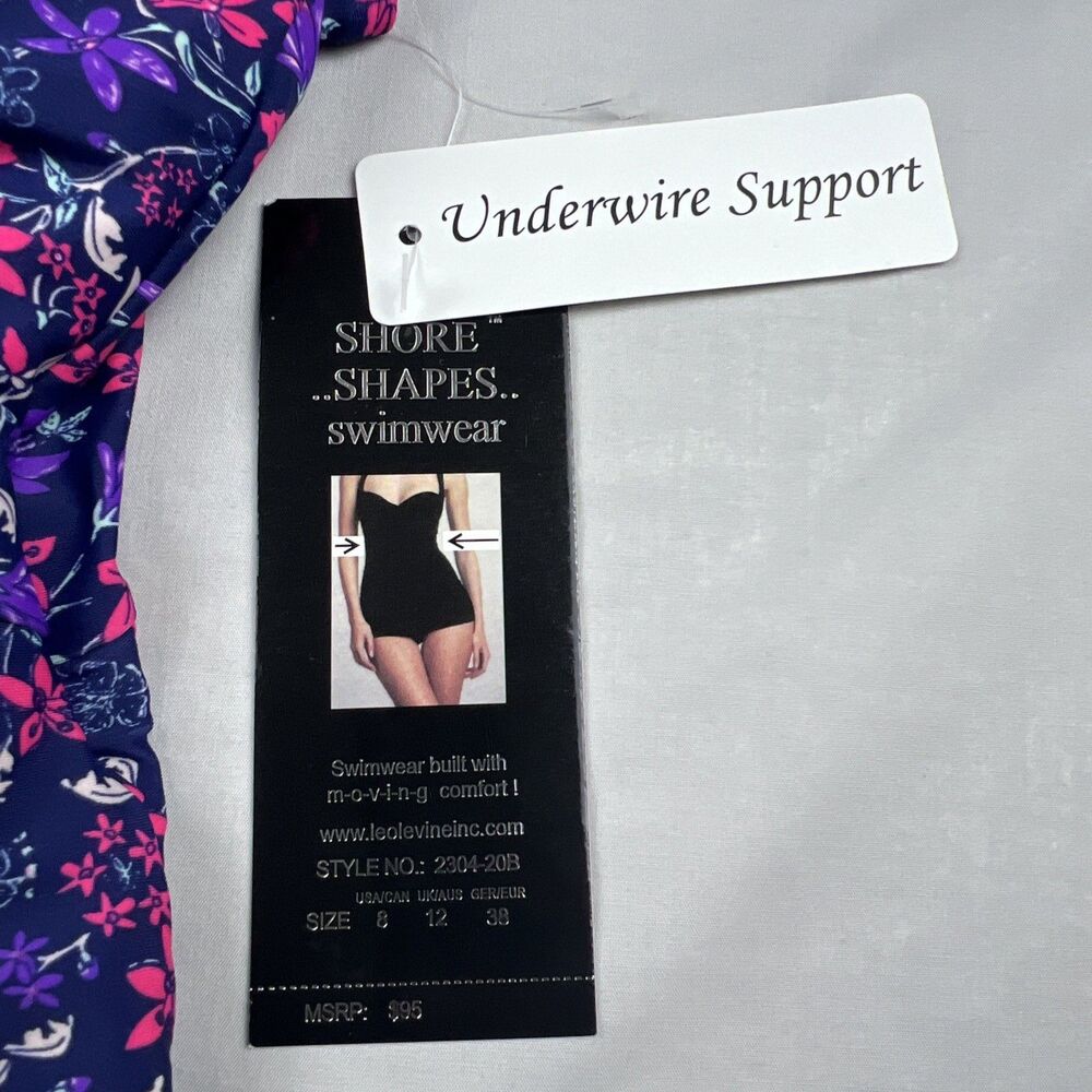 Shore Shapes Swimwear Dress Built in Bra Size 8 NWT $95 - Picture 7 of 8
